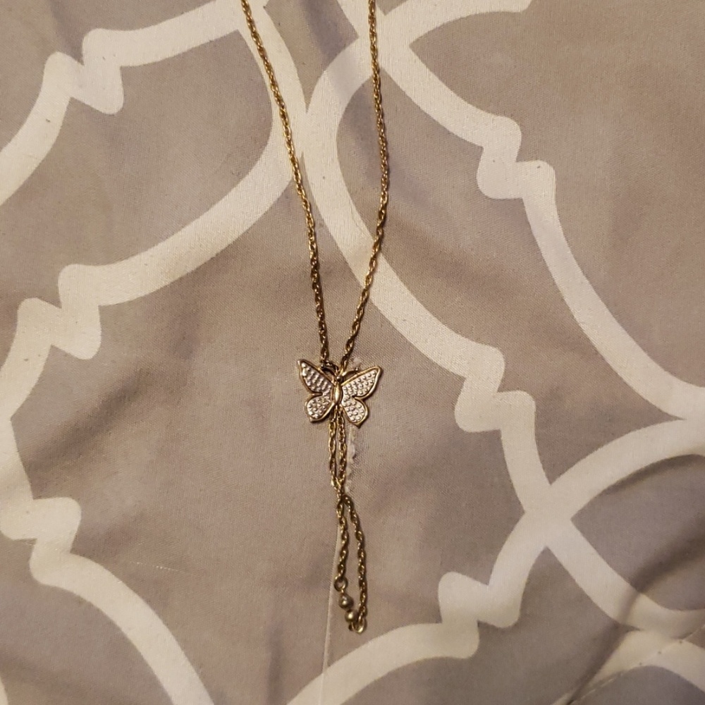 Vintage butterfly necklace